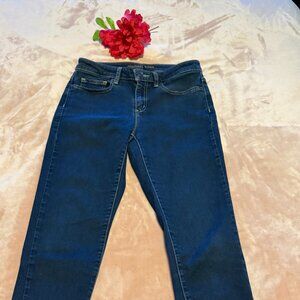 Michael Kors Dark Blue Denim Jeans with Gold Stitching Size 4